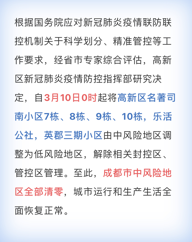 【成都风险地区已更新/成都风险地图】-第1张图片