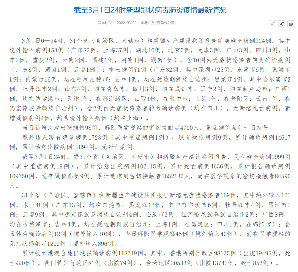 31省份增本土确诊71例内蒙古32例〃31省区市新增1例本土确诊 在内蒙古