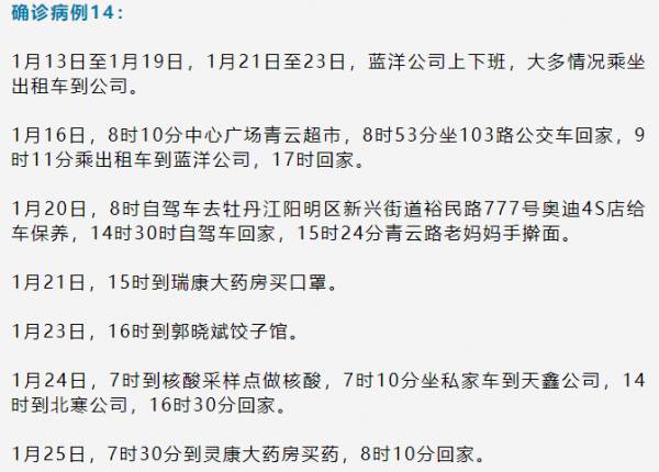 “哈尔滨香坊疫情” 哈尔滨香坊疫情行动轨迹？-第2张图片