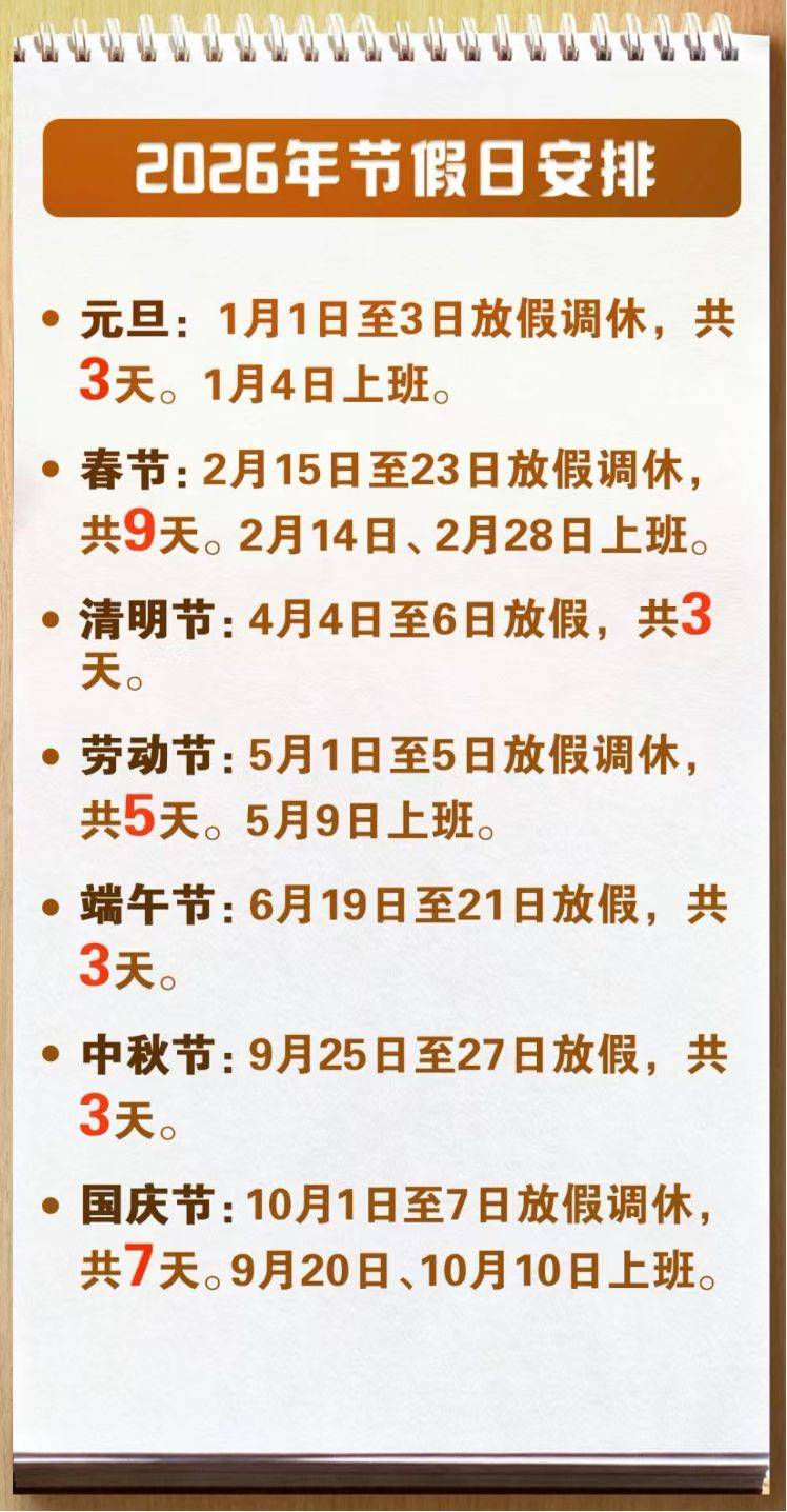 2021春节放假安排公布时间〃2021春节放假时间确定-第1张图片